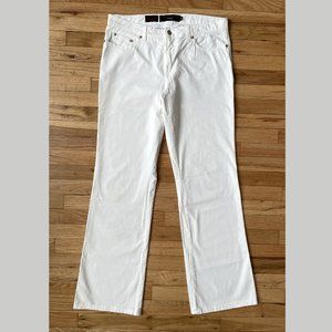 Women's pants, white color, straight leg, size 10.